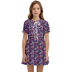 Trippy Cool Pattern Kids  Sweet Collar Dress by designsbymallika