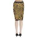 Spiral Symmetry Geometric Pattern Black Backgrond Midi Wrap Pencil Skirt View2