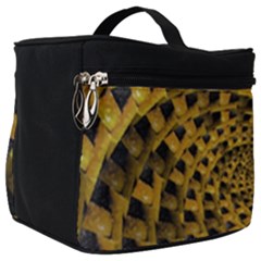 Spiral Symmetry Geometric Pattern Black Backgrond Make Up Travel Bag (big) by dflcprintsclothing