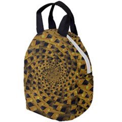 Spiral Symmetry Geometric Pattern Black Backgrond Travel Backpack by dflcprintsclothing