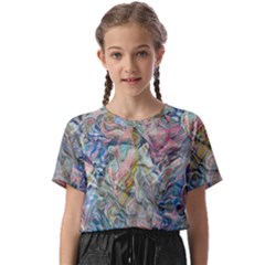 Abstract Flows Kids  Basic T-shirt by kaleidomarblingart