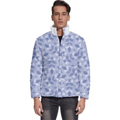 Pastel Botanic Harmony Collage Men s Puffer Bubble Jacket Coat by dflcprintsclothing