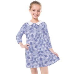 Pastel Botanic Harmony Collage Kids  Quarter Sleeve Shirt Dress by dflcprintsclothing