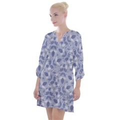 Pastel Botanic Harmony Collage Open Neck Shift Dress by dflcprintsclothing