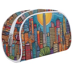 City New York Nyc Skyscraper Skyline Downtown Night Business Urban Travel Landmark Building Architec Make Up Case (medium) by Posterlux