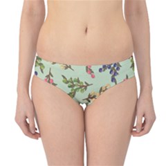 Berries Flowers Pattern Print Hipster Bikini Bottoms