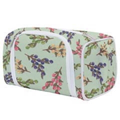 Berries Flowers Pattern Print Toiletries Pouch