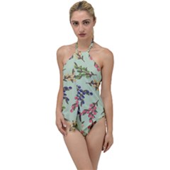 Berries Flowers Pattern Print Go With The Flow One Piece Swimsuit