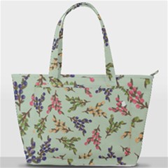 Berries Flowers Pattern Print Back Pocket Shoulder Bag 