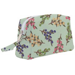 Berries Flowers Pattern Print Wristlet Pouch Bag (large)