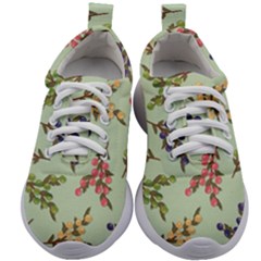 Berries Flowers Pattern Print Kids Athletic Shoes