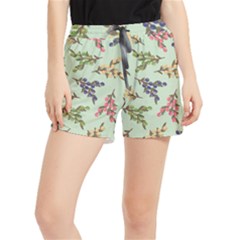 Berries Flowers Pattern Print Women s Runner Shorts by Maspions