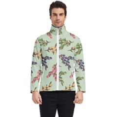 Berries Flowers Pattern Print Men s Bomber Jacket