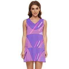 Colorful Labstract Wallpaper Theme Tiered Sleeveless Mini Dress by Apen