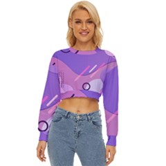 Colorful Labstract Wallpaper Theme Lightweight Long Sleeve Sweatshirt by Apen