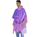 Colorful Labstract Wallpaper Theme Men s Hooded Rain Ponchos View2