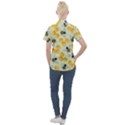 Bees Pattern Honey Bee Bug Honeycomb Honey Beehive Women s Short Sleeve Pocket Shirt View2