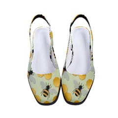 Bees Pattern Honey Bee Bug Honeycomb Honey Beehive Women s Classic Slingback Heels by Bedest