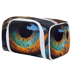 Eye Bird Feathers Vibrant Toiletries Pouch by Hannah976