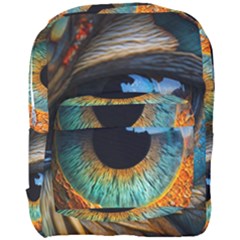 Eye Bird Feathers Vibrant Full Print Backpack by Hannah976