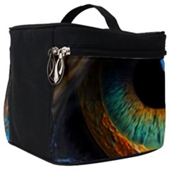 Eye Bird Feathers Vibrant Make Up Travel Bag (big) by Hannah976