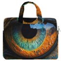 Eye Bird Feathers Vibrant MacBook Pro 13  Double Pocket Laptop Bag View1