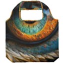 Eye Bird Feathers Vibrant Foldable Grocery Recycle Bag View1