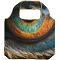 Eye Bird Feathers Vibrant Foldable Grocery Recycle Bag View2