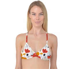 Floral Leaf Reversible Tri Bikini Top by Ndabl3x