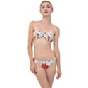 Floral Leaf Classic Bandeau Bikini Set View1