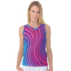 Spiral Swirl Pattern Light Circle Women s Basketball Tank Top by Ndabl3x