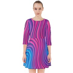 Spiral Swirl Pattern Light Circle Smock Dress by Ndabl3x