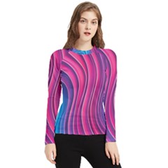 Spiral Swirl Pattern Light Circle Women s Long Sleeve Rash Guard by Ndabl3x