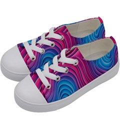 Spiral Swirl Pattern Light Circle Kids  Low Top Canvas Sneakers by Ndabl3x