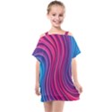 Spiral Swirl Pattern Light Circle Kids  One Piece Chiffon Dress View1