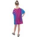 Spiral Swirl Pattern Light Circle Kids  One Piece Chiffon Dress View2