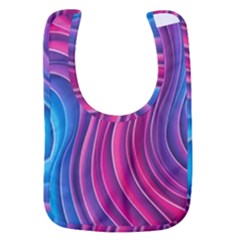 Spiral Swirl Pattern Light Circle Baby Bib