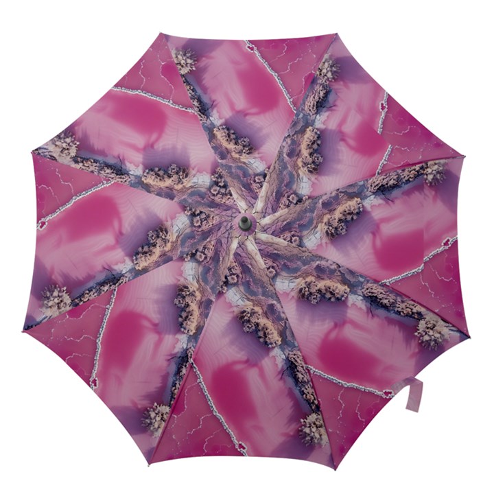 Texture Pink Pattern Paper Grunge Hook Handle Umbrellas (Medium)