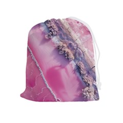 Texture Pink Pattern Paper Grunge Drawstring Pouch (xl) by Ndabl3x