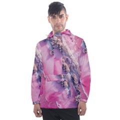 Texture Pink Pattern Paper Grunge Men s Front Pocket Pullover Windbreaker by Ndabl3x