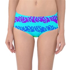 Abstract Design Pattern Mid-waist Bikini Bottoms by Ndabl3x