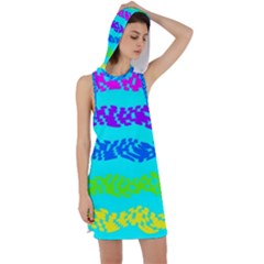 Abstract Design Pattern Racer Back Hoodie Dress