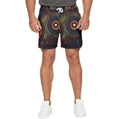 Abstract Geometric Pattern Men s Runner Shorts by Ndabl3x