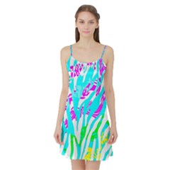 Animal Print Bright Abstract Satin Night Slip by Ndabl3x