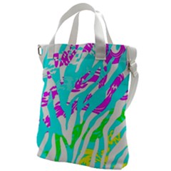 Animal Print Bright Abstract Canvas Messenger Bag by Ndabl3x