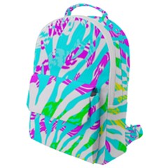 Animal Print Bright Abstract Flap Pocket Backpack (small) by Ndabl3x