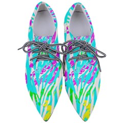 Animal Print Bright Abstract Pointed Oxford Shoes