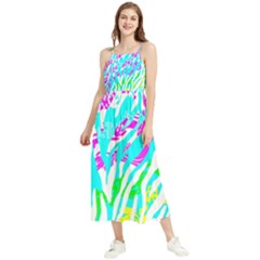 Animal Print Bright Abstract Boho Sleeveless Summer Dress by Ndabl3x