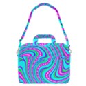 Swirls Pattern Design Bright Aqua MacBook Pro 15  Shoulder Laptop Bag View2