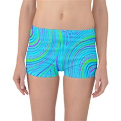 Pattern Swirl Pink Green Aqua Boyleg Bikini Bottoms by Ndabl3x